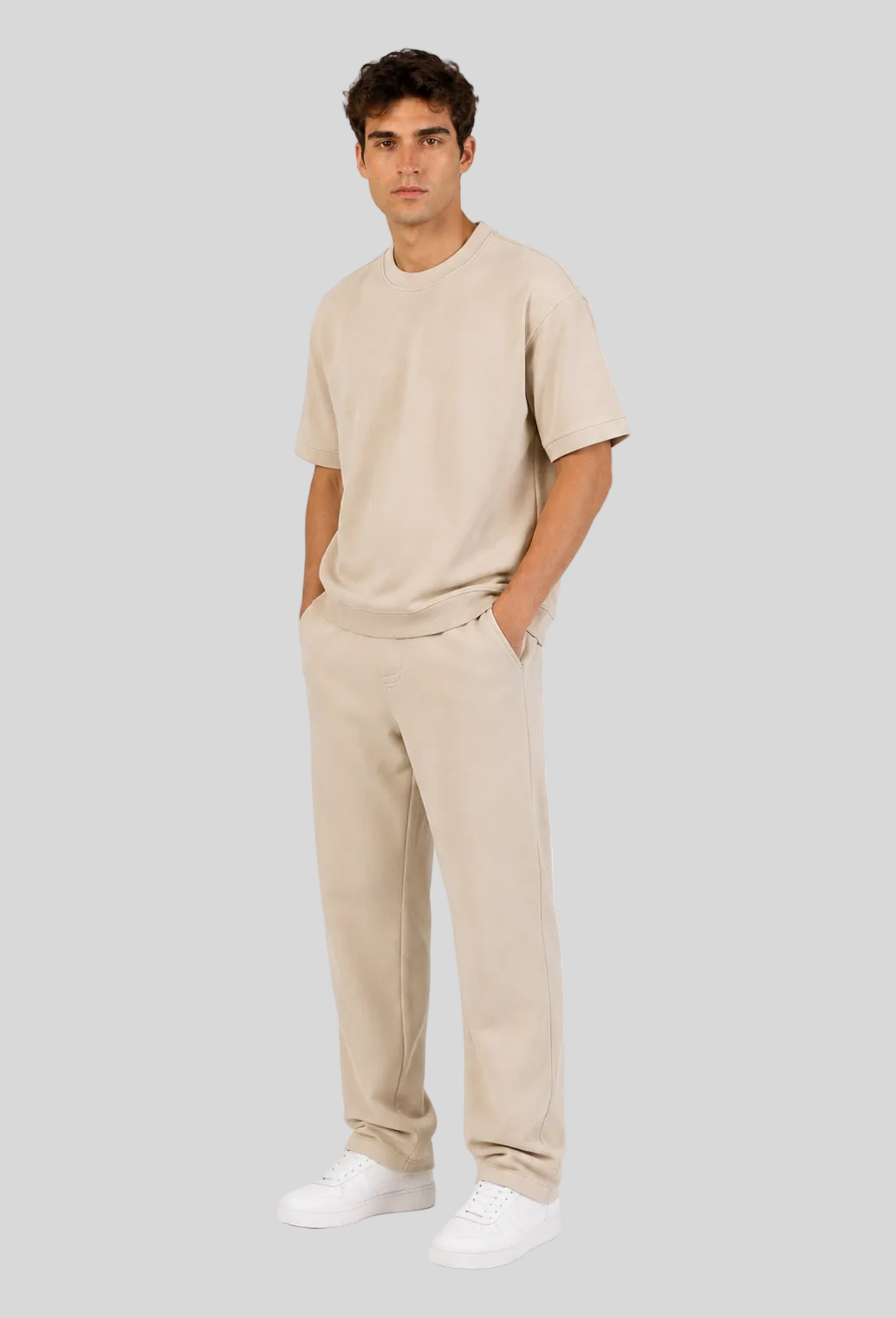 1O1 Essential Co-Ord Set - BEIGE