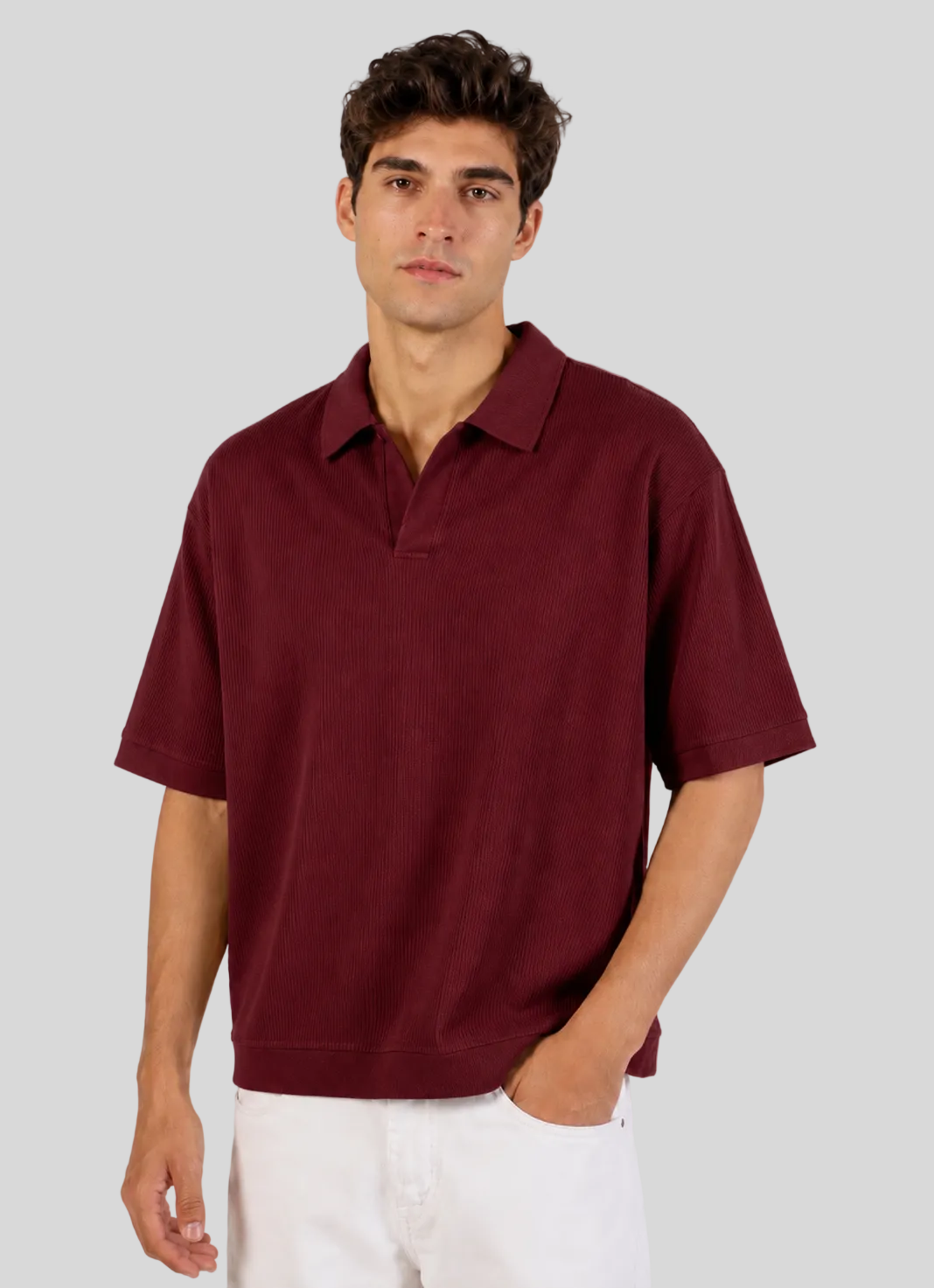1O1 Signature Polo - BURGUNDY