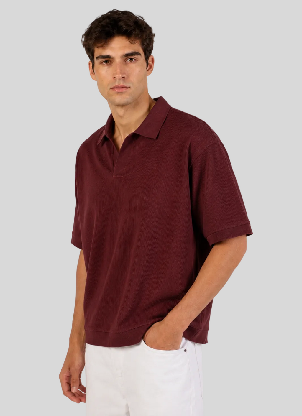 1O1 Signature Polo - BURGUNDY