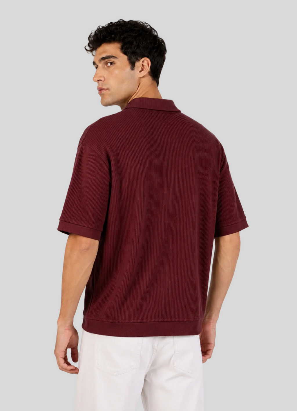 1O1 Signature Polo - BURGUNDY