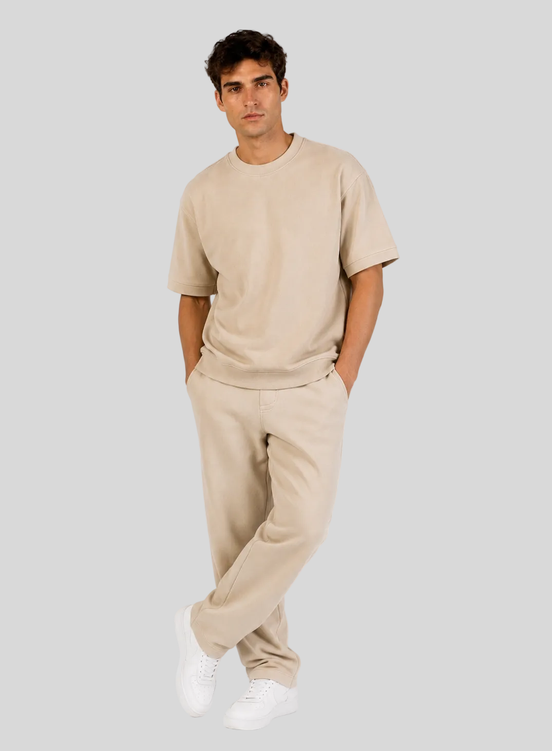 1O1 Essential Co-Ord Set - BEIGE